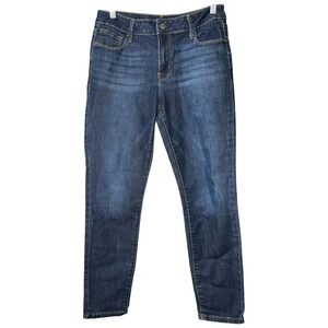 Old Navy Rockstar Jeans 8 Short Mid Rise Skinny Stretch Dark Wash Denim Women's